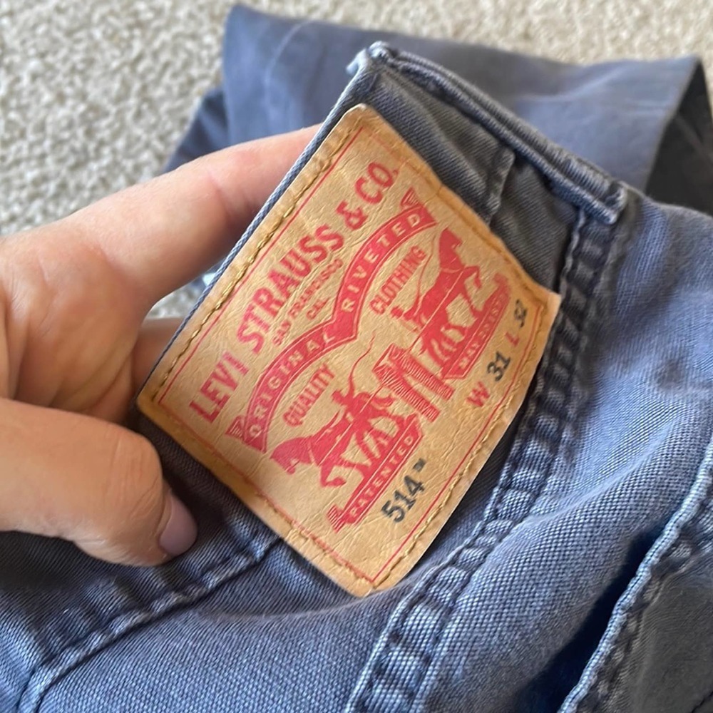 Levi's Men's 514 Graphite Charcoal/Padox Canvas slim fit jean 31 x 32 - Picture 4 of 5